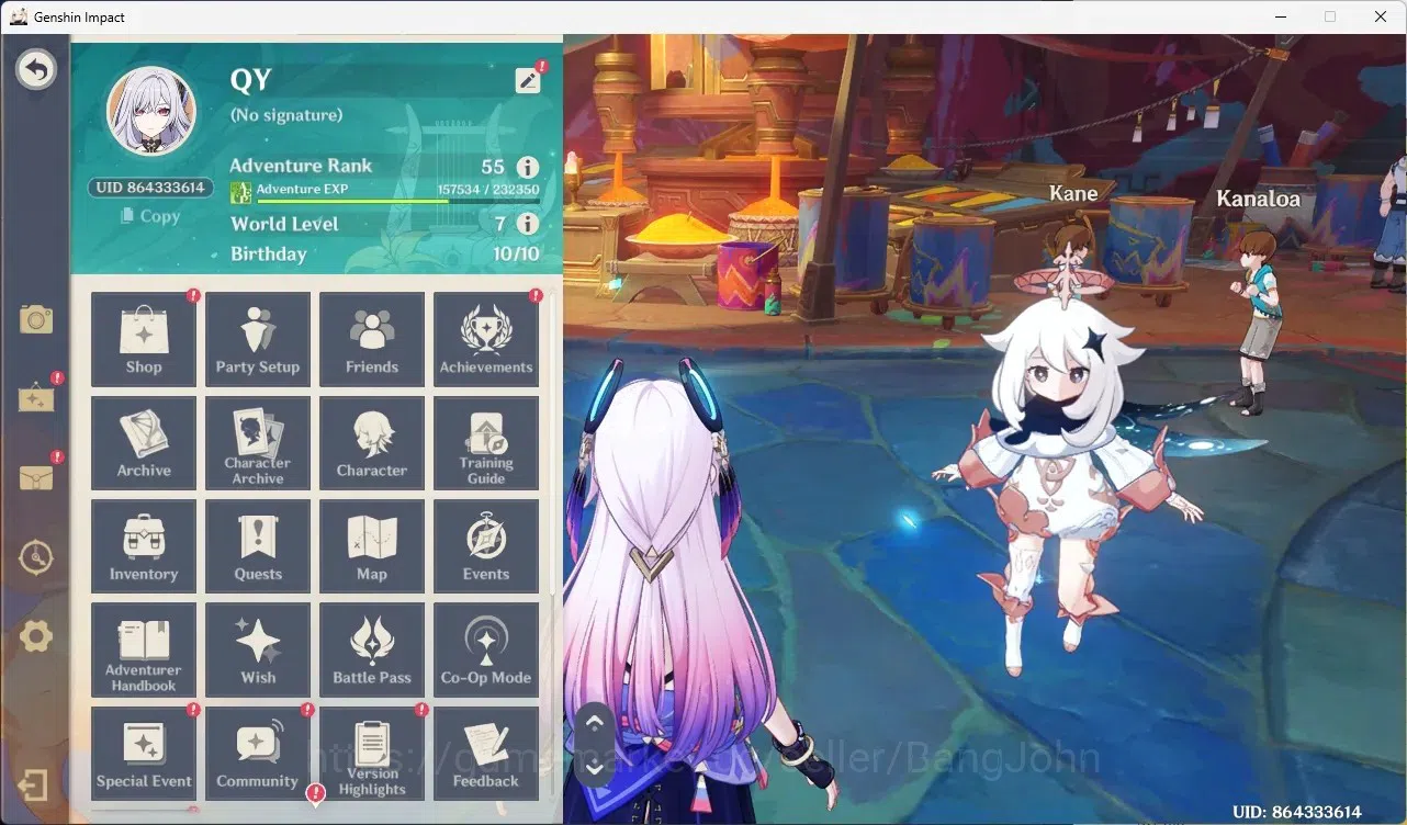 Genshin Impact Accounts Mid Game Asia | AR 55 | 7 Limit | Skrik Prem,Furina,Citlali,Hu Tao,Raiden Shogun+3 Charstd | MC 1