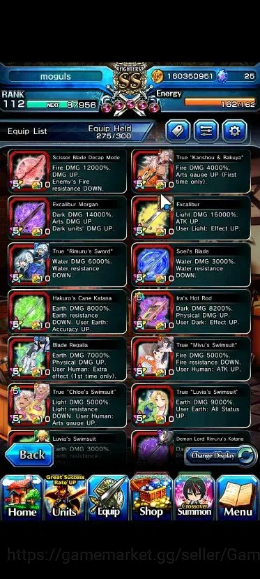 Grand Summoners Accounts Global|Rank 112|32 Ascend+12 TW|[Roy,Inumuta,Sayak image 13