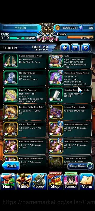 Grand Summoners Accounts Global|Rank 112|32 Ascend+12 TW|[Roy,Inumuta,Sayak image 20
