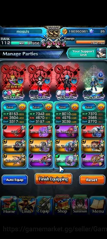Grand Summoners Accounts Global|Rank 112|32 Ascend+12 TW|[Roy,Inumuta,Sayak image 3