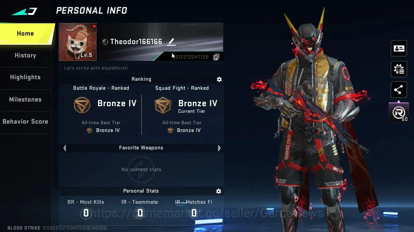Blood Strike Accounts ASIA|ULTRA Striker[ETHAN-Raid Mask,KAG-6]|Collab T image 2