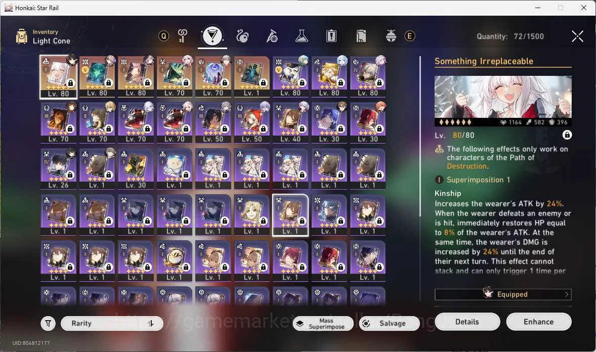 Honkai Star Rail Accounts ASIA | TL 66, dan heng, the herta, Anaya, yao guan image 16