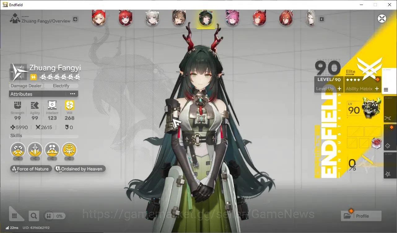 Arknights: Endfield Accounts ASIA|Lvl 60|10 SSR (5 Limited) + 24 (6* WP)|(Zhuang 2