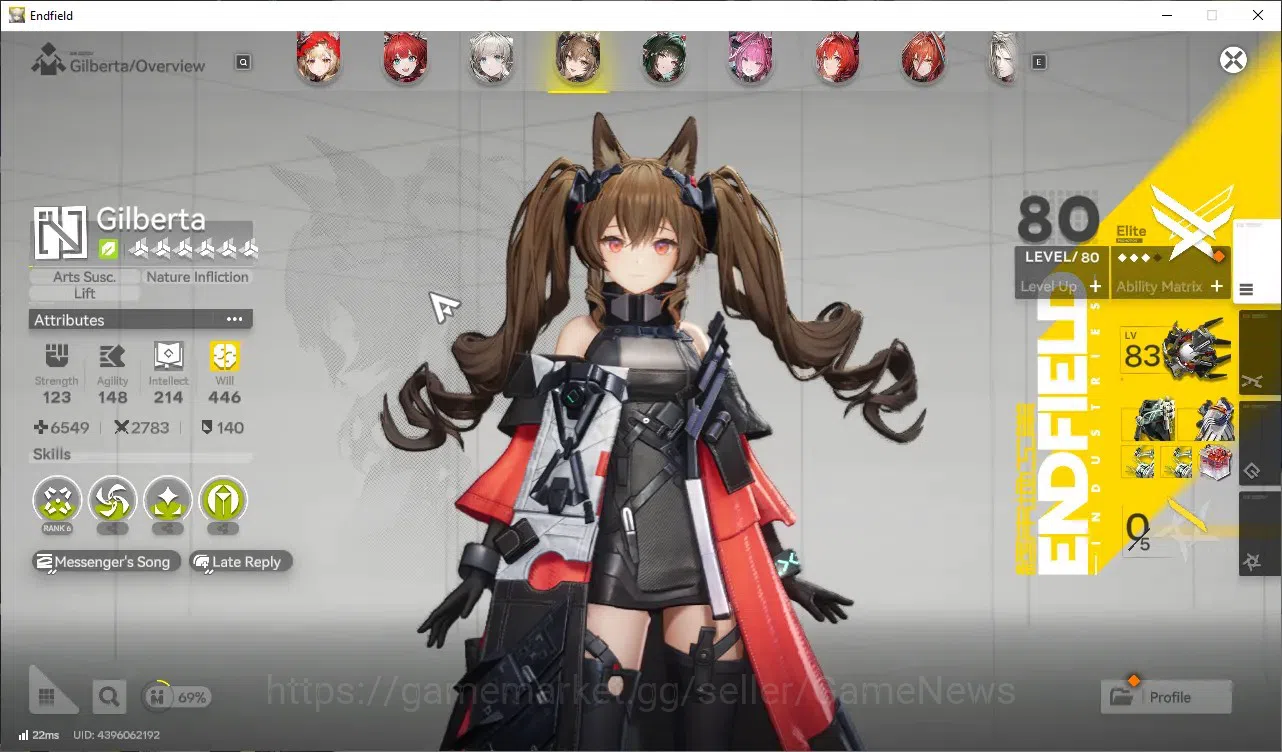 Arknights: Endfield Accounts ASIA|Lvl 60|10 SSR (5 Limited) + 24 (6* WP)|(Zhuang 6
