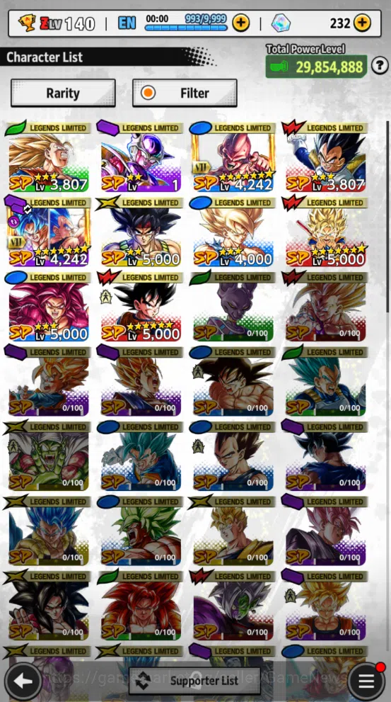 Dragon Ball Legends Accounts 29M Total Power|LV 140|3 UL+ 10 LL| Starter PVP 4. image 4