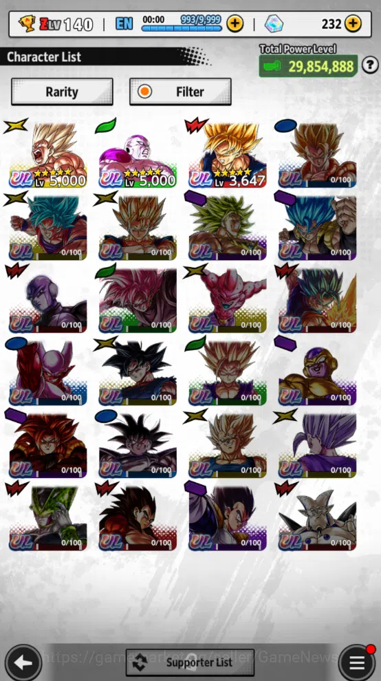 Dragon Ball Legends Accounts 29M Total Power|LV 140|3 UL+ 10 LL| Starter PVP 4. image 5
