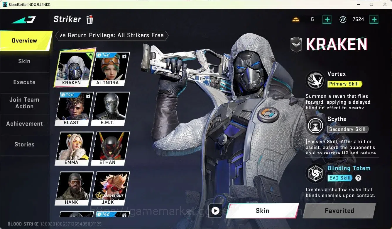 Blood Strike Accounts ASIA | Limited RPK-Vermilion Silence | 10 Legendar image 3