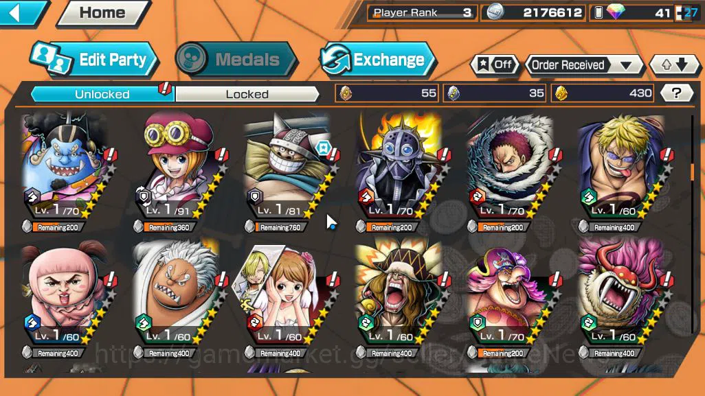 One Piece Bounty Rush Accounts Starter Global|4 EX|Blackbeard Pirates Kuzan,FilmZ Zephir ,5Elders St.Saturn,KOP Gol 6