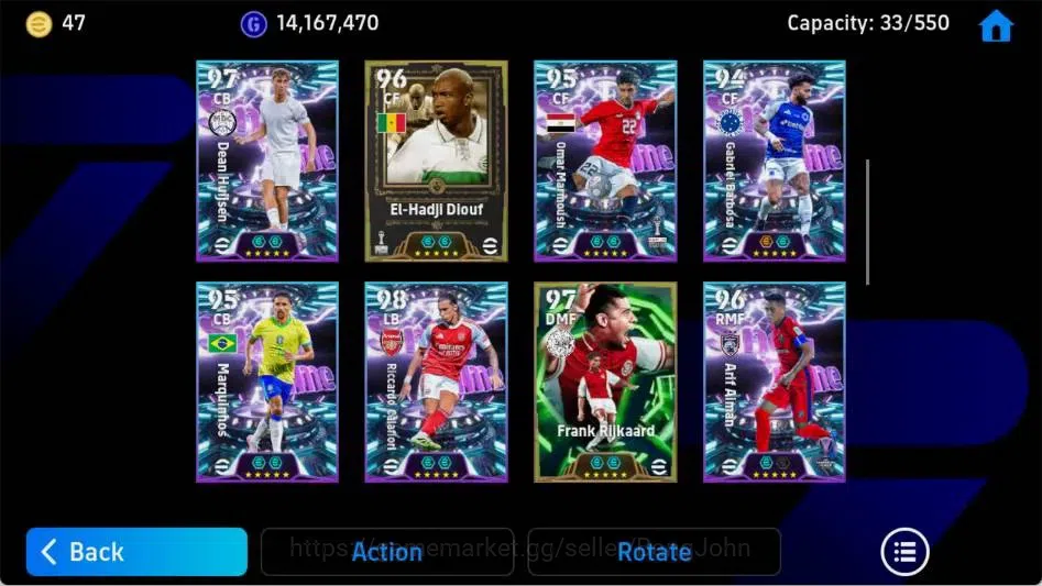 eFootball Accounts Mobile|PW 3188|Frank Rijkaard BigT'90,David Beckha image 4
