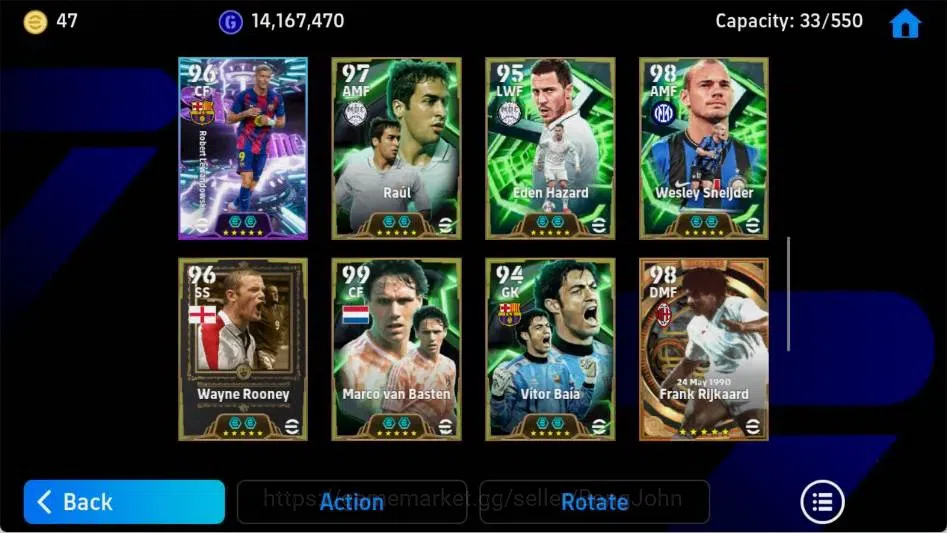eFootball Accounts Mobile|PW 3188|Frank Rijkaard BigT'90,David Beckha image 5