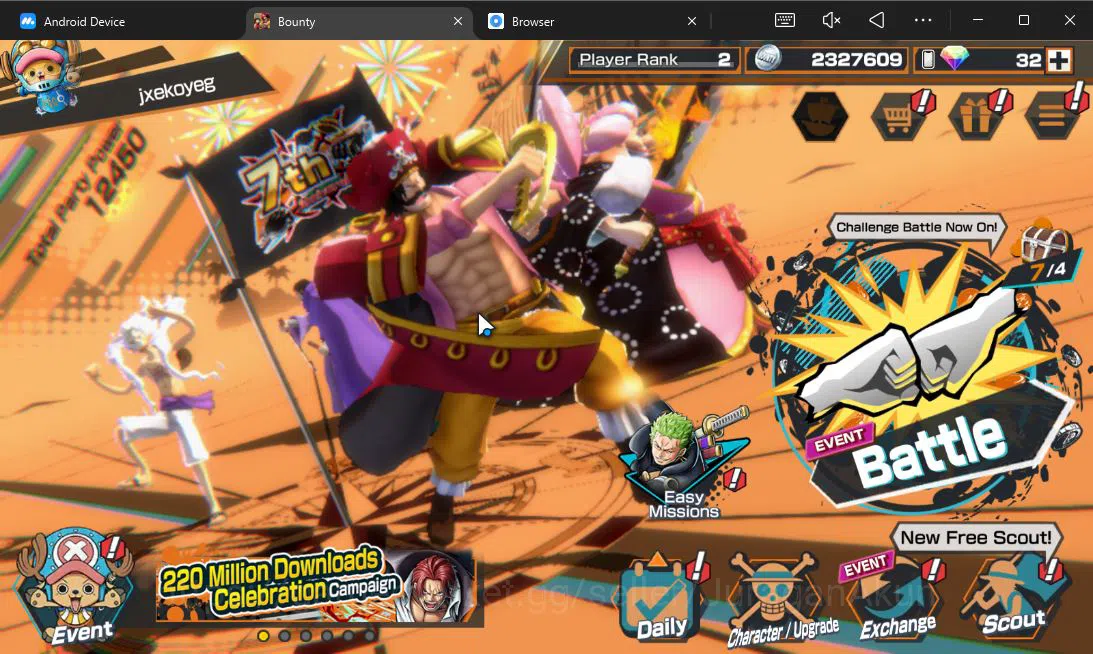 One Piece Bounty Rush Accounts Global | 3 META EX | KOP Roger, TFE Luffy, BoM Oir image 3