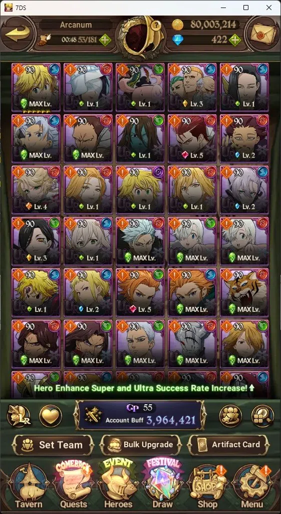 The Seven Deadly Sins: Grand Cross Accounts ASIA|3,9M CC|445 DM+1 LS|8 LR+11 UR|N Meli6/6,Roxy image 5