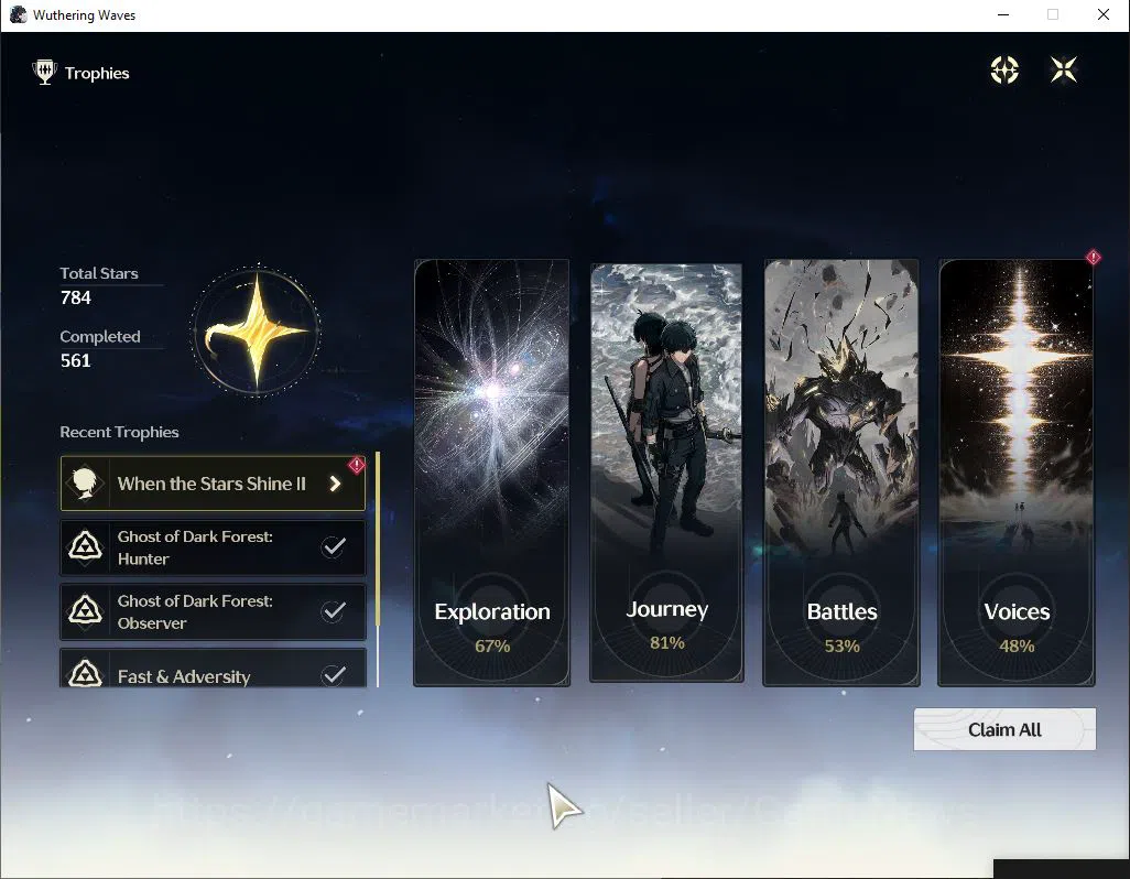 Wuthering Waves Accounts SEA|UL 47|Ready Gacha 48,8K Astrite+124 Lustrous+1 image 4