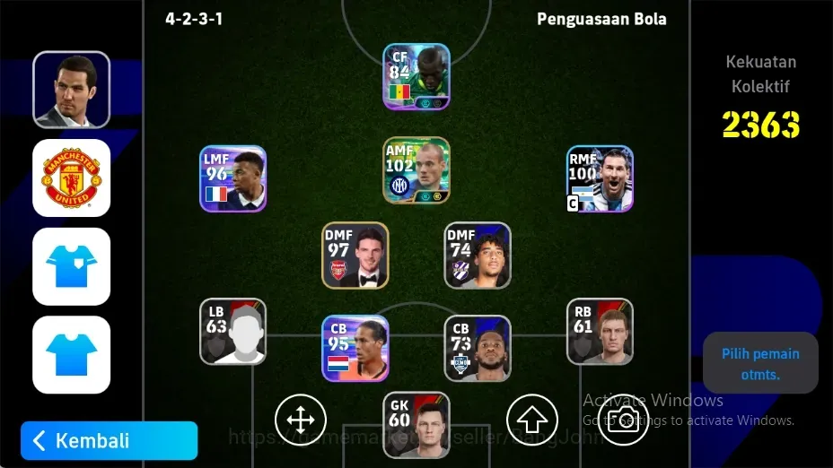 eFootball Accounts Others Android|PW 2363|EPIC WesleySenijder,Showtime LionelMessi NicolasJackson|CheckSS EFB3576B 1
