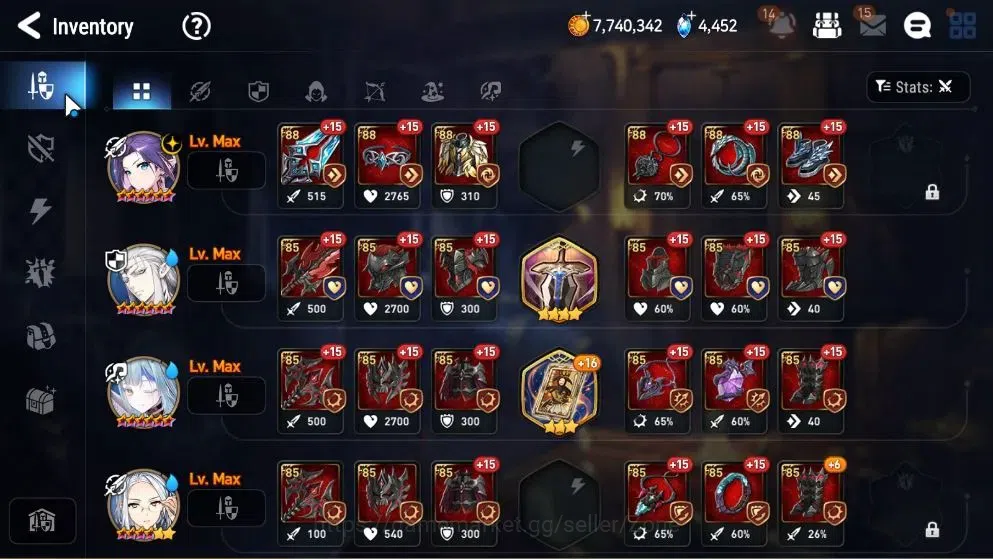 Epic Seven Accounts Limited Hero GLOBAL Unverif|New Era|5 ML(Har setti,E Ilynav,SE Celine,LH Cermia,F Cecilia)|PoH+Bless 12