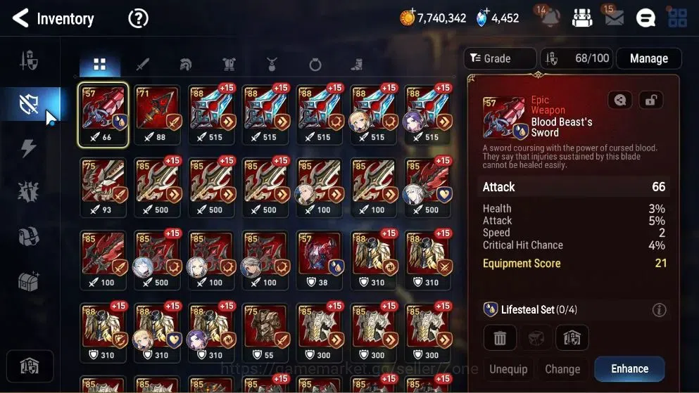 Epic Seven Accounts Limited Hero GLOBAL Unverif|New Era|5 ML(Har setti,E Ilynav,SE Celine,LH Cermia,F Cecilia)|PoH+Bless 13
