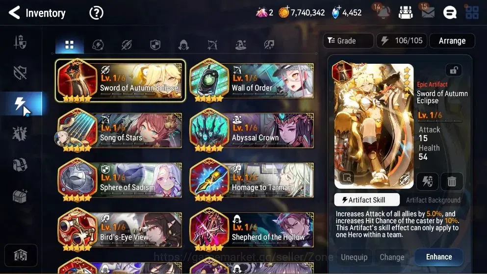 Epic Seven Accounts Limited Hero GLOBAL Unverif|New Era|5 ML(Har setti,E Ilynav,SE Celine,LH Cermia,F Cecilia)|PoH+Bless 14