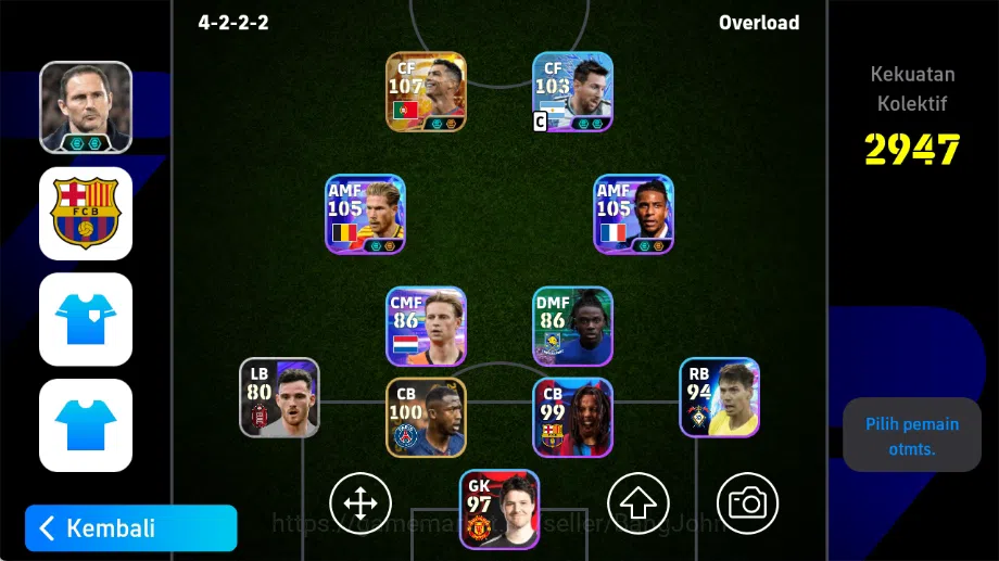 eFootball Accounts Others Mobile|PW 2947|NewCristianoRonaldoBigT,NewMichaelOliseBig T,New Kevin De Bruyne Big T,Lionel Messi 1