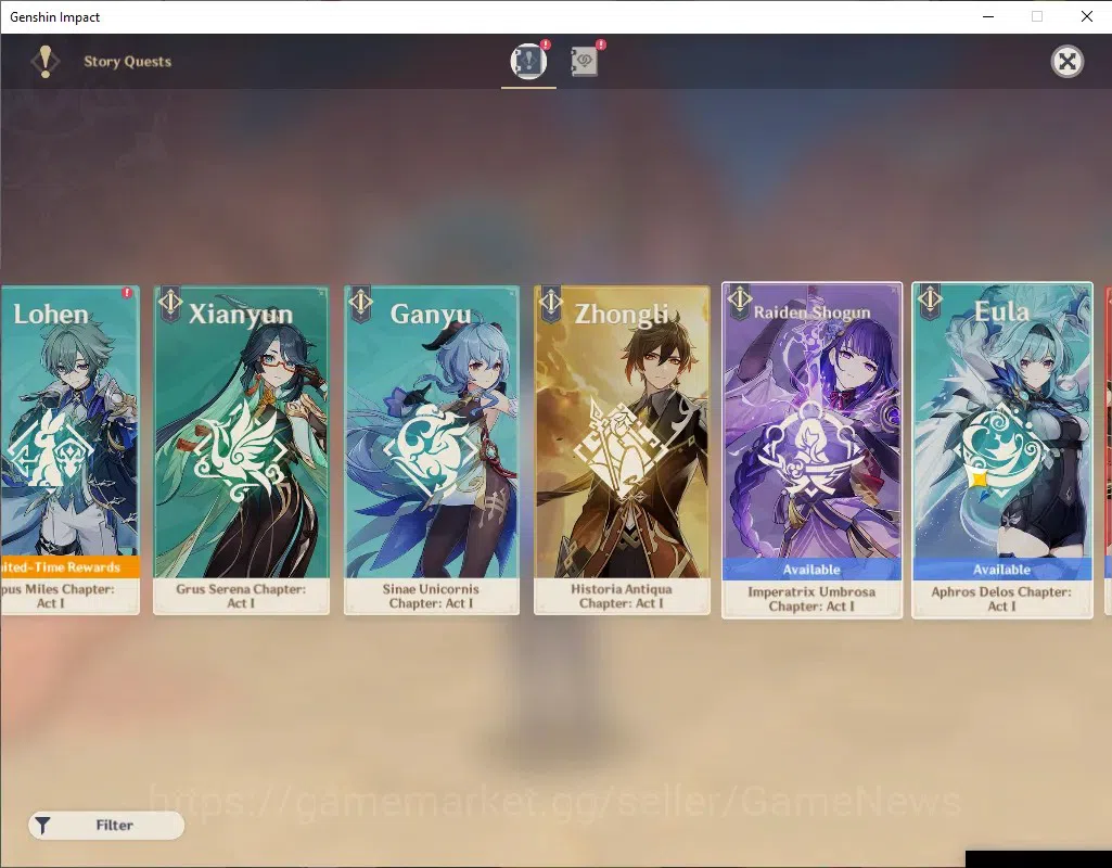 Genshin Impact Accounts ASIA|AR 50|BD Unset|2 Limited +4(*5 Standart)|Mavu image 14