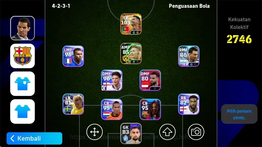 eFootball Accounts Legends & Iconic Players Mobile|PW 2746|Cristiano Ronaldo BigT,Marco Reus Epic,Lionel Messi 1