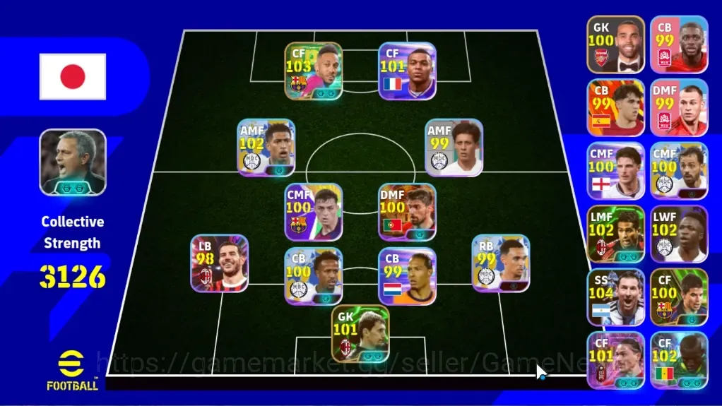eFootball Accounts Legends & Iconic Players Android|Power 3126|5 Epic Aubameyang,Christian Abbiiati,Javier Saviola|4 Show 1