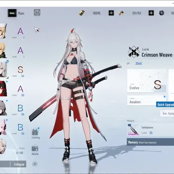 Punishing: Gray Raven Accounts Mid-Game Asia |Lv 52|10k BC, 3k YC, 6k BlueC|S Lucia Crimson Weave|1 S Omniframe & 1 Weapon