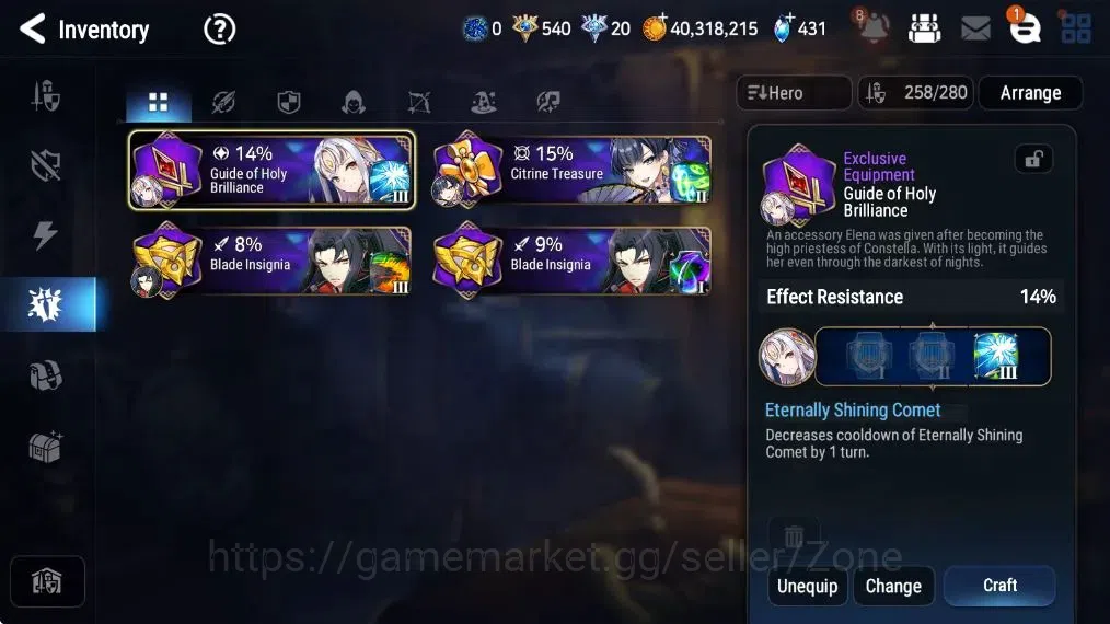 Epic Seven Accounts Limited Hero Global|11 ML(LoTS, Harsetti, Zio, Hwayoung) Limited Estelle, Fumyr, Rinak|PoH+Bless 14