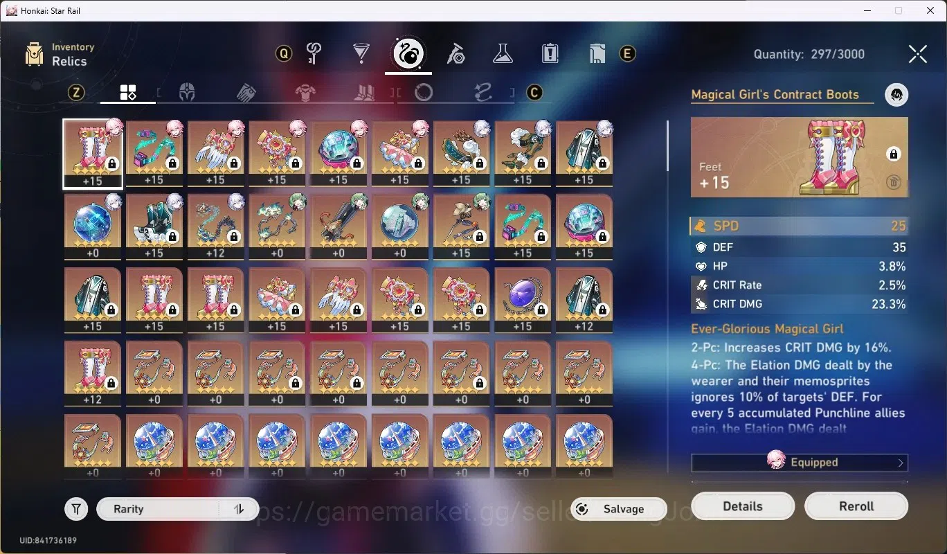 Honkai Star Rail Accounts Others ASIA|TL 63|5 Char Limited ([YaoGuang,Evanescia E1]+Sign,Sparkle,Dan Heng-Perma,Houhou)|Mc 14