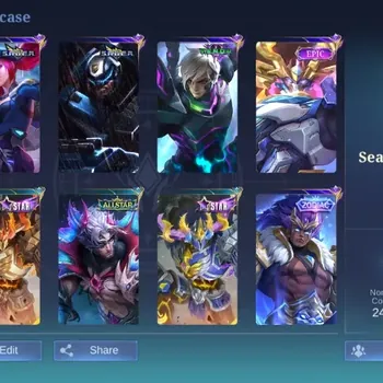 Mobile Legends: Bang Bang Accounts Rare Skin Global|Skin 90|Seasoned|S.A.B.E.R Layla+Johnson,V.E.N.O.M Gusion,Gaara