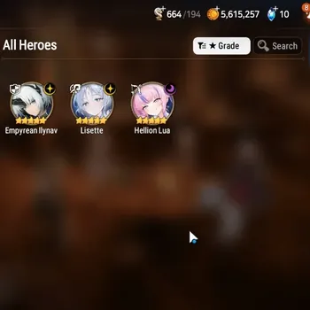 Epic Seven Accounts High-End GLOBAL UnVerif|NewEra|3 ML (Lisette,E Ilynav,H Lua)+Estelle,Lidica,Landy,Tenebria,Etc|4K