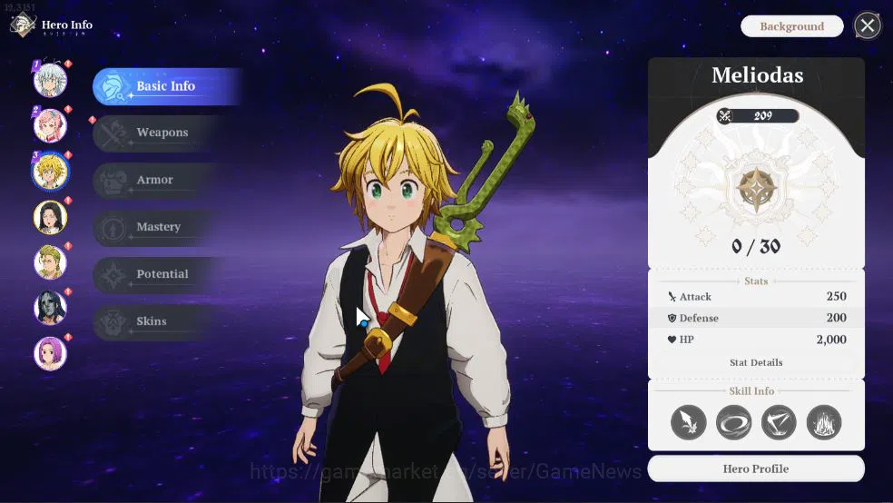 The Seven Deadly Sins: Origin Accounts [EU] Fresh Starter Lv 2 | 2 SSR | Meliodas, Guila, image 13