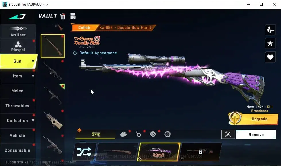 Blood Strike Accounts ASIA|ETERNAL Uzi-Scorpius Lv2|13 ULTRA|Collab 7DS[ image 10