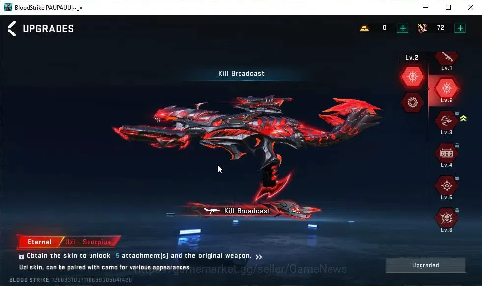 Blood Strike Accounts ASIA|ETERNAL Uzi-Scorpius Lv2|13 ULTRA|Collab 7DS[ image 7