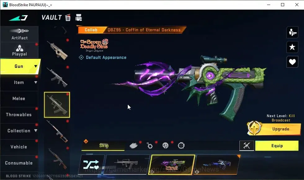 Blood Strike Accounts ASIA|ETERNAL Uzi-Scorpius Lv2|13 ULTRA|Collab 7DS[ image 9