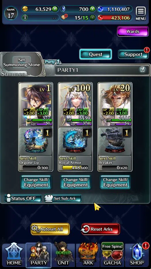 Last Cloudia Accounts GLOBAL | Rank 17 | Hinata Sakaguchi, PoG Zero, God image 2