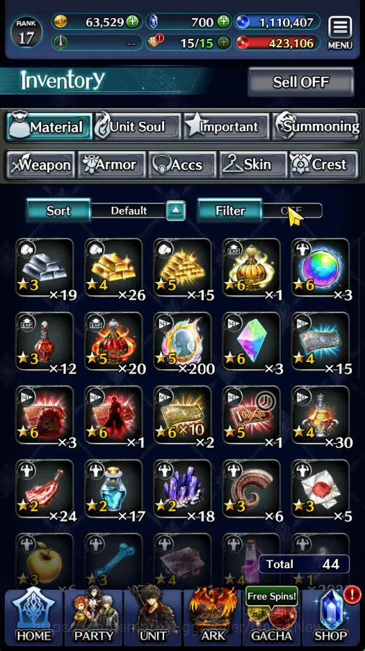 Last Cloudia Accounts GLOBAL | Rank 17 | Hinata Sakaguchi, PoG Zero, God image 4