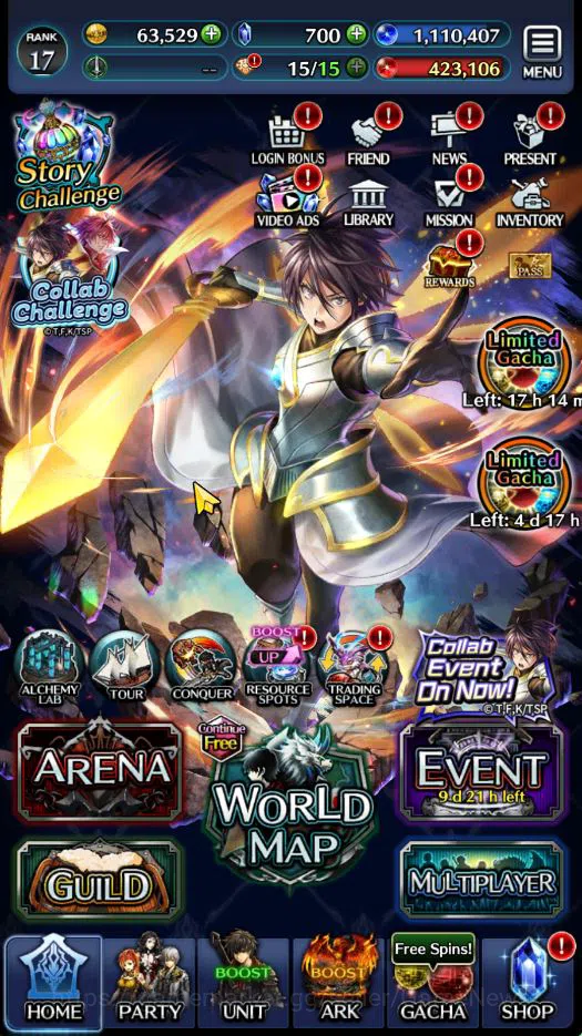 Last Cloudia Accounts GLOBAL | Rank 17 | Hinata Sakaguchi, PoG Zero, God image 5