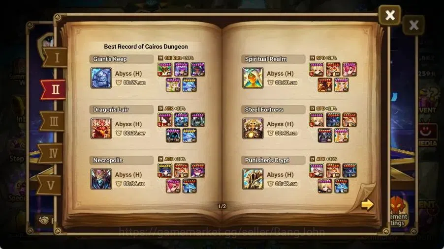 Summoners War: Sky Arena Accounts End-Game Global Lv100|5 LD[Lucifer,Juliane,Maya,Craig,Birgitta]|70 NB5 Leo,Etc|160 11