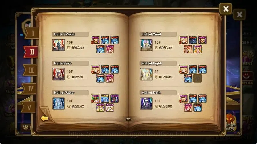 Summoners War: Sky Arena Accounts End-Game Global Lv100|5 LD[Lucifer,Juliane,Maya,Craig,Birgitta]|70 NB5 Leo,Etc|160 12