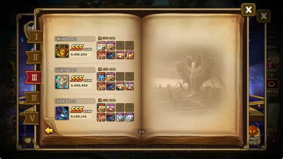 Summoners War: Sky Arena Accounts End-Game Global Lv100|5 LD[Lucifer,Juliane,Maya,Craig,Birgitta]|70 NB5 Leo,Etc|160 14