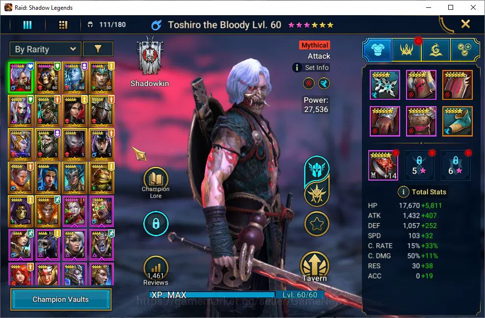 Raid: Shadow Legends Accounts Lv22 362K Power|4,9K Gems|1 Mythical (Toshiro)|17  image 3