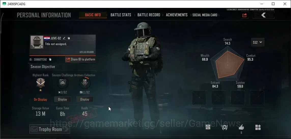 Arena Breakout Accounts MOBILE Lv30|SV 13M|CV 11M|Abomi.Vector 9,QS AKS-74 image 2