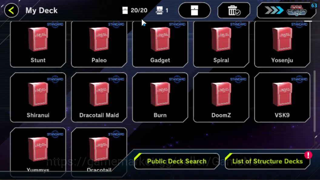 Yu-Gi-Oh! Master Duel Accounts Lv 18 | 20 Deck |RadiantTyphoon, VSK9,Dracotail,Do image 3