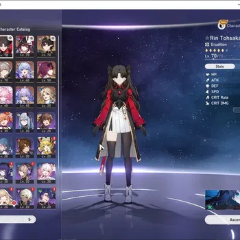 Honkai Star Rail Accounts Others Asia|TL 53|9 Limited|Rin Tohsaka+Sign,Evanescia,Cyrene,Kafka,Robin E2,Archer