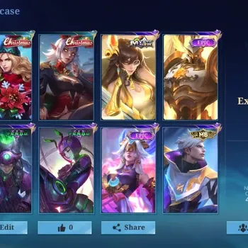Mobile Legends: Bang Bang Accounts Collector Hero 92|Skins 153|Emblem Max|M6 Claude,VENOM(Harley,Angela),SpongB