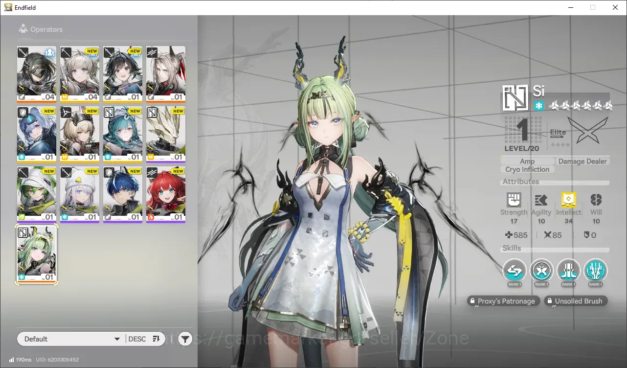 Arknights: Endfield Accounts NAEU| Starter Ch1 Process 1 | 1 Limit Si + Proga | MC Female | Detail Check SS|TakeMail|END1071Z 1