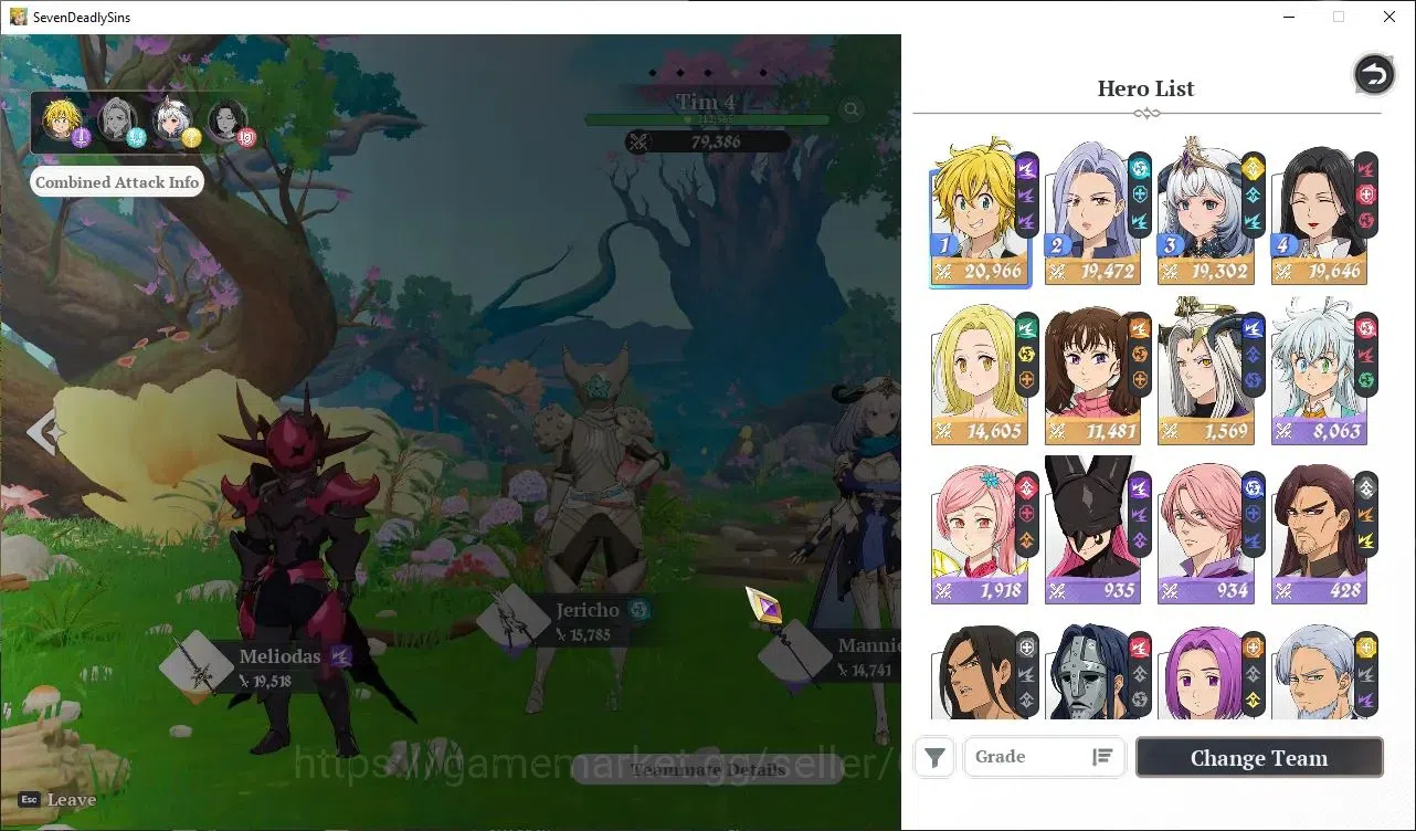 The Seven Deadly Sins: Origin Accounts SEA|Lvl 43|7 SSR|MeliodasP6,MannieP5,DrakeP1,Guila image 1
