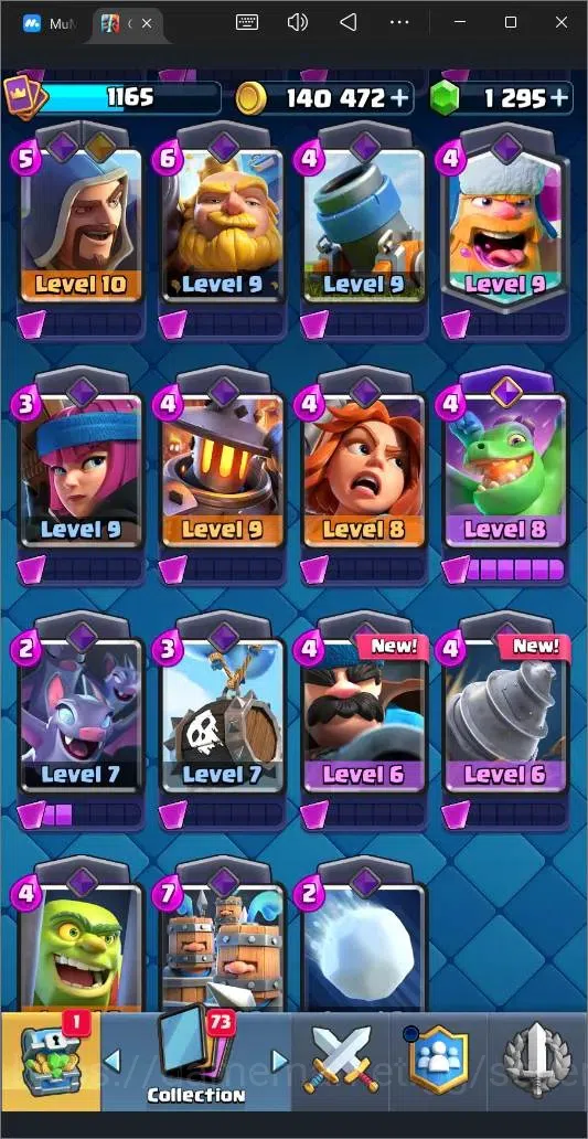 Clash Royale Accounts High-End Global |CL 1165|KTL 13|Trophy 8217|119 Cards|6 Champ|7 Evo|4 Hero|Arena 21|1295 Gems|140K 10