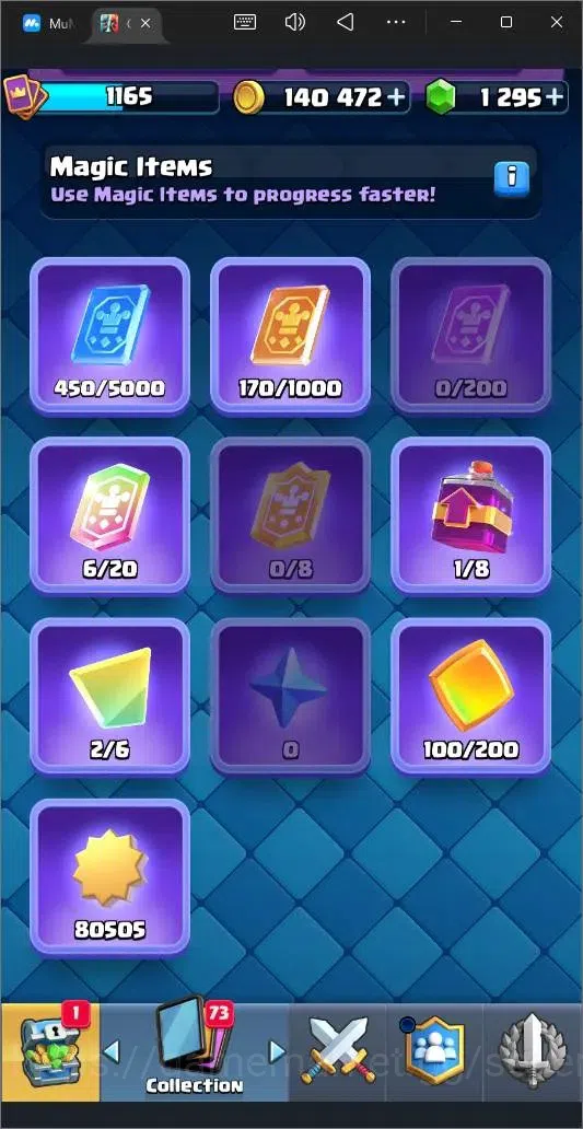 Clash Royale Accounts High-End Global |CL 1165|KTL 13|Trophy 8217|119 Cards|6 Champ|7 Evo|4 Hero|Arena 21|1295 Gems|140K 14