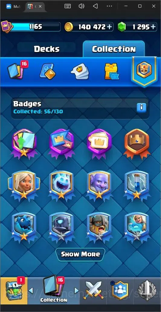 Clash Royale Accounts High-End Global |CL 1165|KTL 13|Trophy 8217|119 Cards|6 Champ|7 Evo|4 Hero|Arena 21|1295 Gems|140K 18